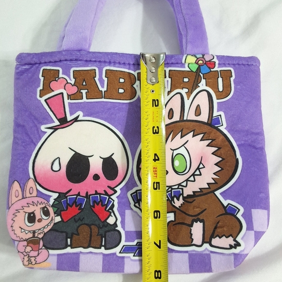 LABUBU PURPLE MINI PLUSH TOTE BAG WITH ZIPPER, NEW - Picture 8 of 8
